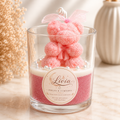 Bougie Artisanale Teddy Rose - Pivoine & Framboise